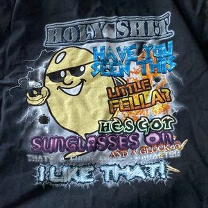 Little egg fella cold ones merch large black shirt